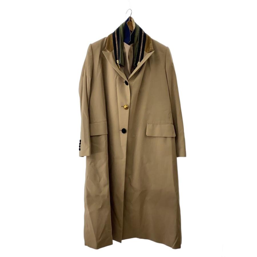 sacai ベージュ トレンチ&ウール　ドッキングコート sacai◇20AW SUITING COAT ベスト ドッキング コート/1/ウール/グレー