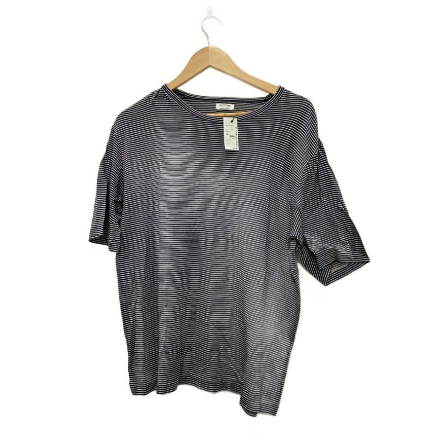 トップス MAATEE&SONS SILK S/SLEEVE LOOSE T MAATEE&SONS◇25SS SILK S/S SLEEVE LOOSE TEE/1/ブラック/ボーダー