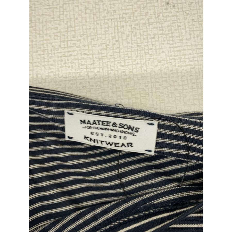 MAATEE&SONS◇25SS SILK S/S SLEEVE LOOSE TEE/1/ブラック/ボーダー