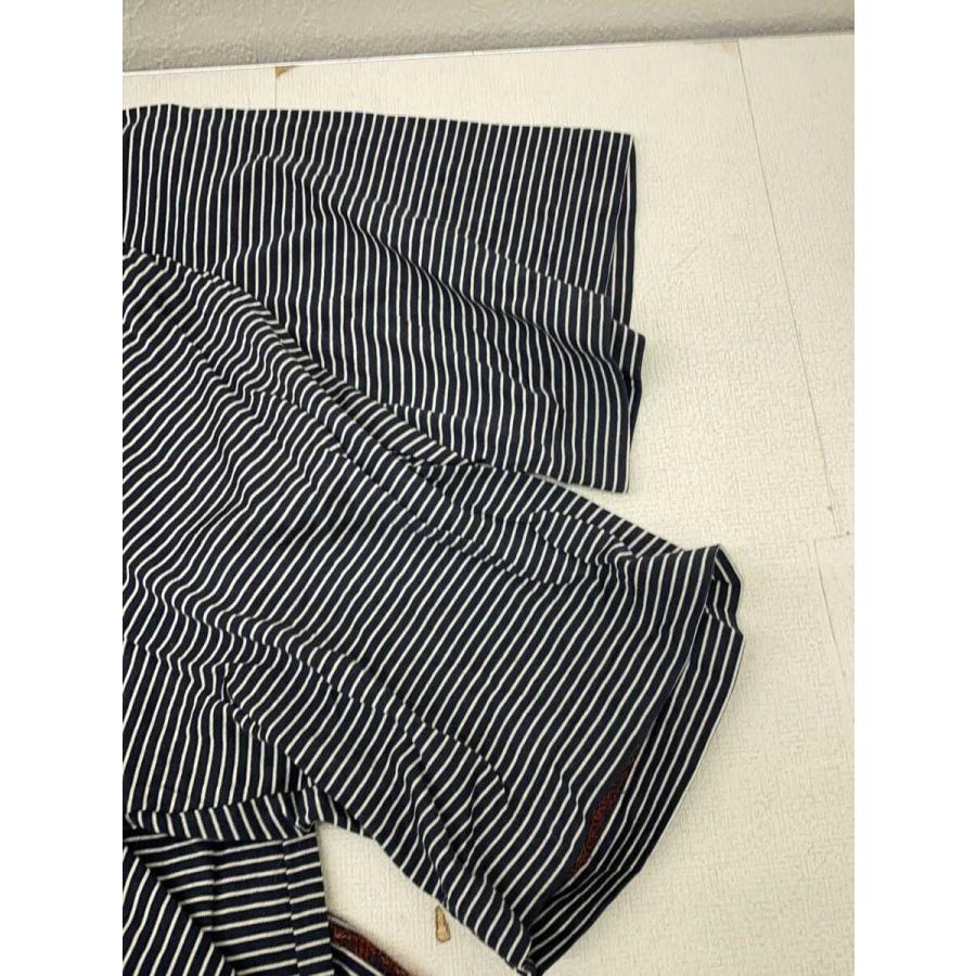 MAATEE&SONS◇25SS SILK S/S SLEEVE LOOSE TEE/1/ブラック/ボーダー