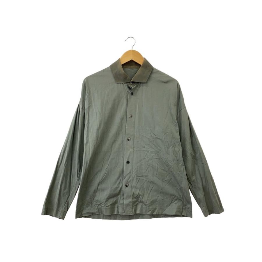 HOMME PLISSE ISSEY MIYAKE◇長袖シャツ/3/コットン/グリーン