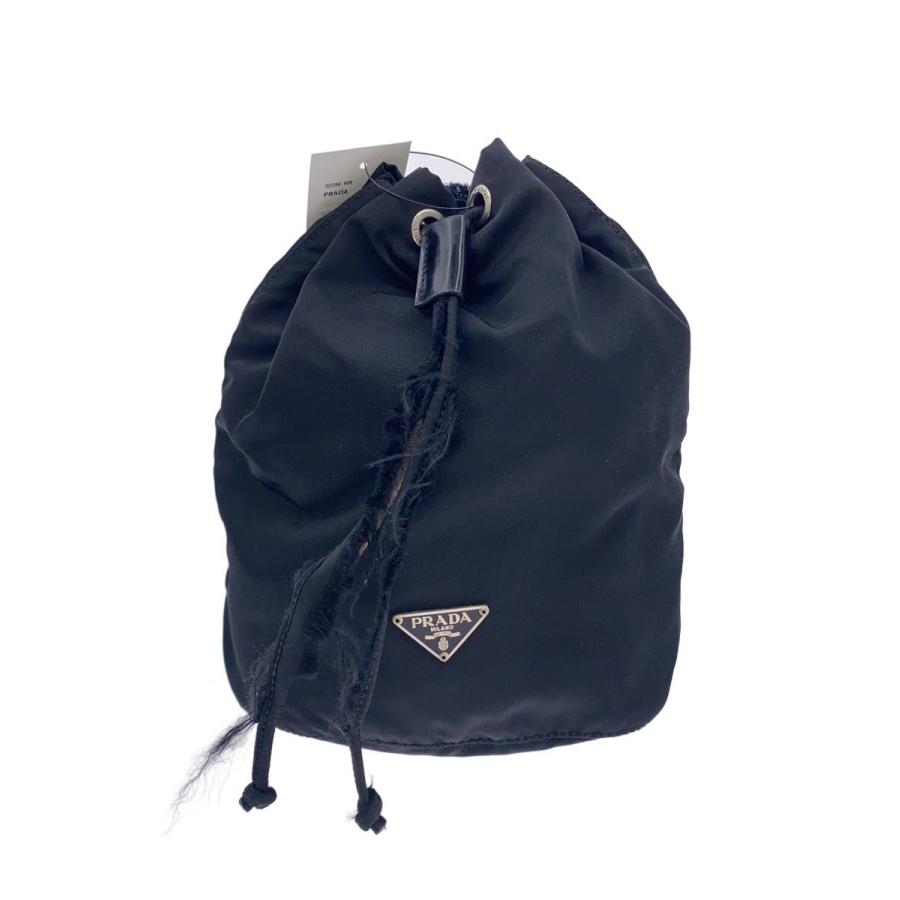 PRADA◇1NA369 巾着 ポーチ/ナイロン/BLK : セカンドストリートYahoo