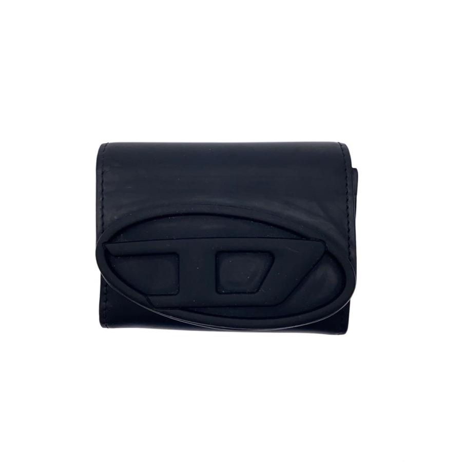 DIESEL◇3つ折り財布/1dr Tri Fold Coin Xs Ii/マット/--/BLK