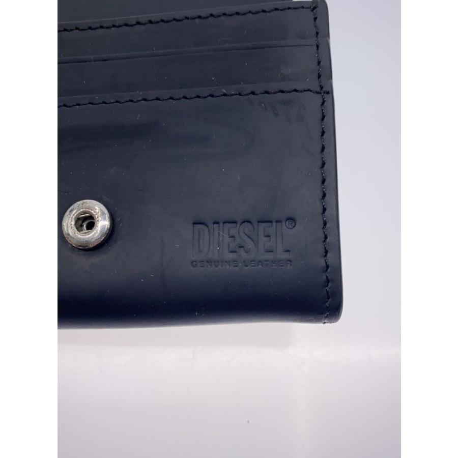 DIESEL◇3つ折り財布/1dr Tri Fold Coin Xs Ii/マット/--/BLK