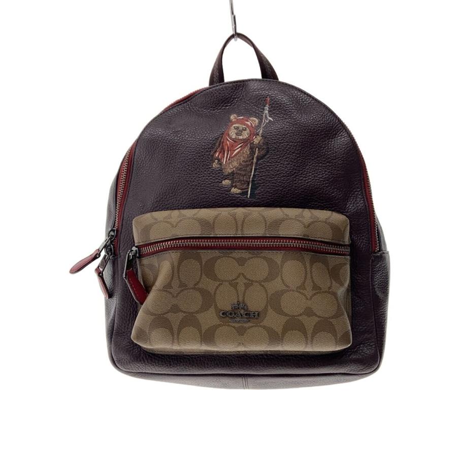 COACH◇シグネチャー スターウォーズ イウォーク/リュック/レザー/BR