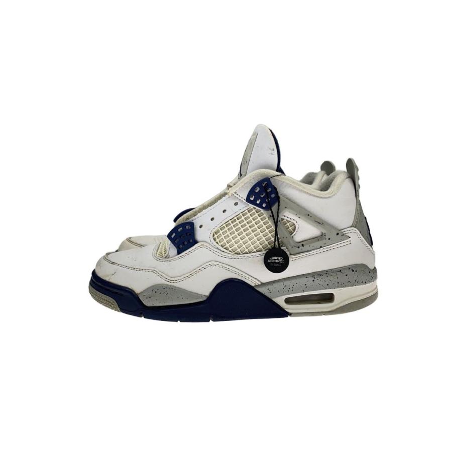 NIKE◇AIR JORDAN 4 RETRO_エアジョーダン レトロ/23.5cm/WHT/レザー 