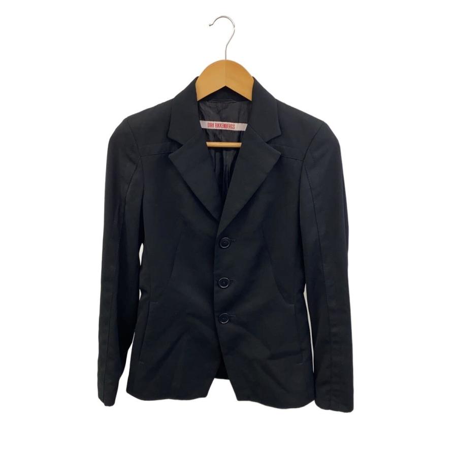 【美品】 DIRK BIKKEMBERGS テーラードジャケット 40 ブラック DIRK BIKKEMBERGS◇テーラードジャケット/40/--// : セカンド