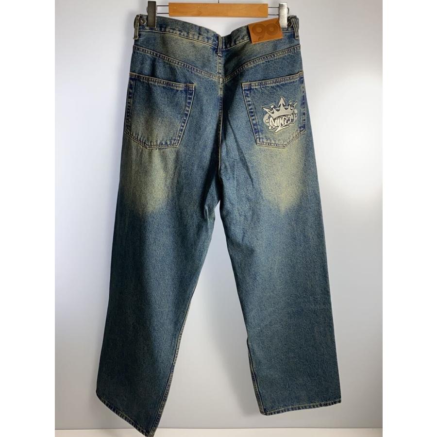 9090◇King Logo Vintage Tapered Pants/XL/デニム/IDG/NN1539