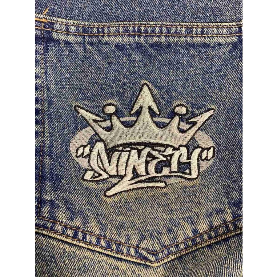9090◇King Logo Vintage Tapered Pants/XL/デニム/IDG/NN1539 