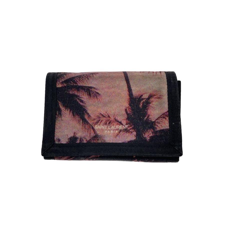 SAINT LAURENT◇3つ折り財布/--/BLK/総柄/レディース : セカンド