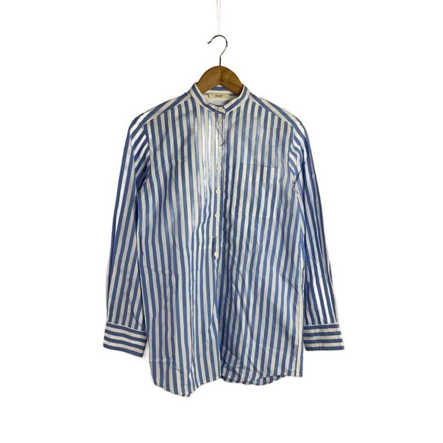 CELINE◇長袖シャツ/34/コットン/BLU/ストライプ/20DO4/6759 