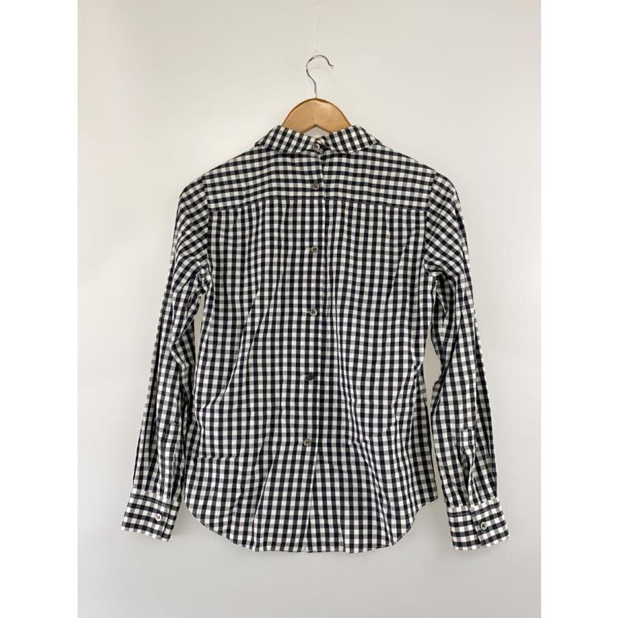 COMME des GARCONS GIRL◇丸襟/長袖ブラウス/XS/コットン/WHT/チェック