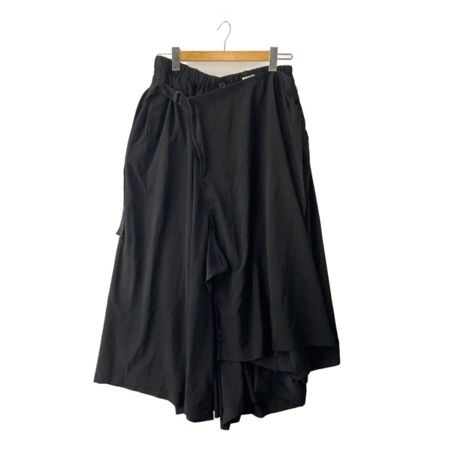 yohji yamamoto POUR HOMME◇25AW/Ta TUXEDO WRAP PANTS/2/ウール/BLK