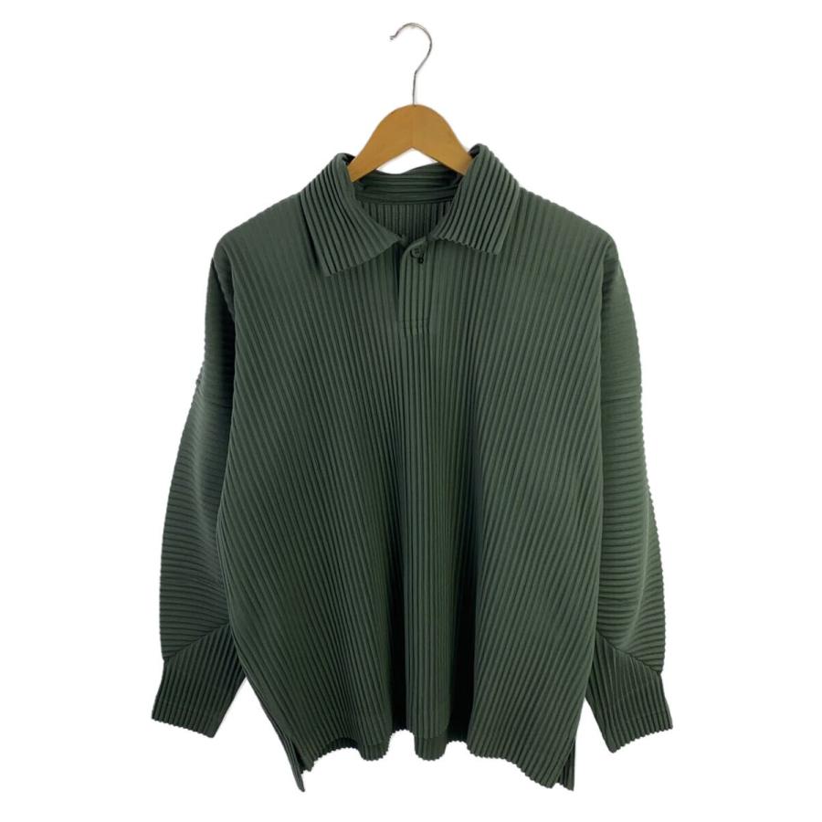 HOMME PLISSE ISSEY MIYAKE◇長袖シャツ/--/ポリエステル/KHK/無地