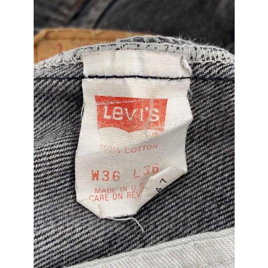 Levi's◇90s/先染め/リペア多数/ボトム/36/コットン/GRY/501-0658