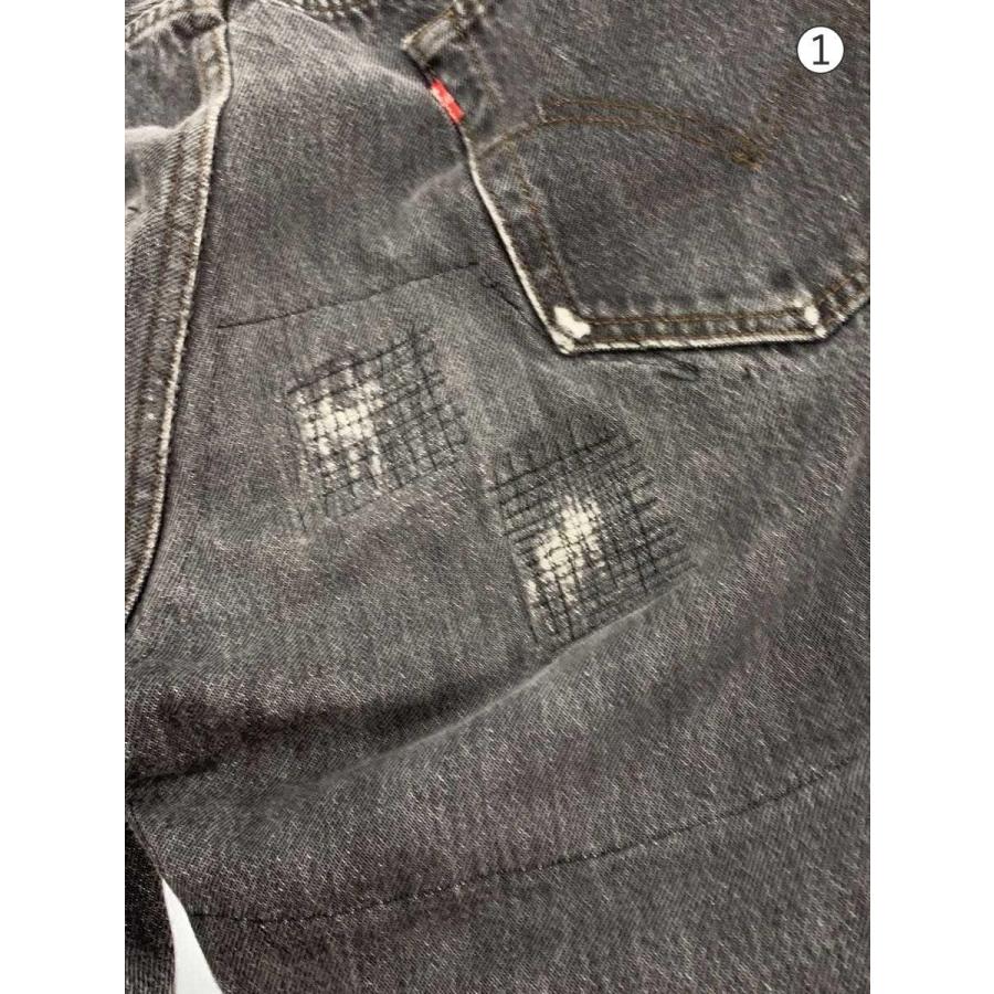 Levi's◇90s/先染め/リペア多数/ボトム/36/コットン/GRY/501-0658