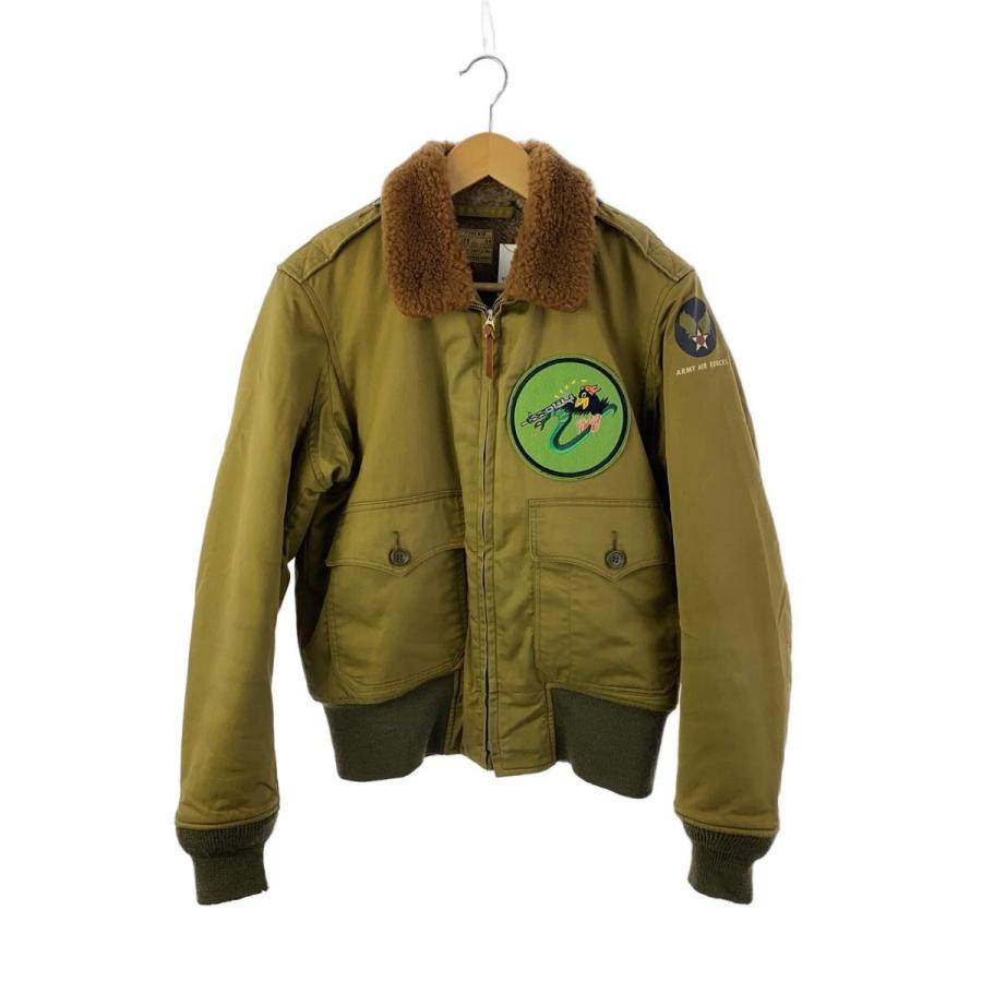 THE REAL McCOY'S◇フライトジャケット/38/コットン/KHK/無地/8300