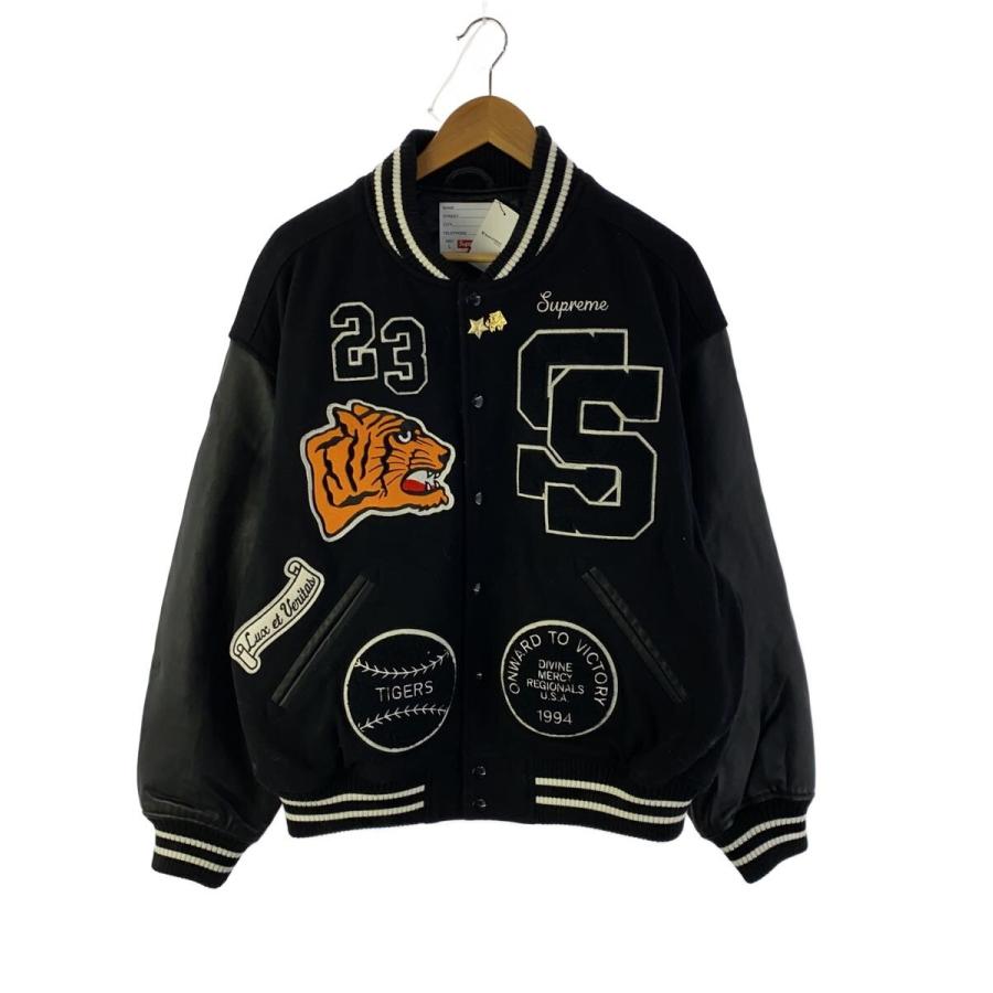 Supreme◇スタジャン/L/ウール/BLK/プリント : セカンドストリート