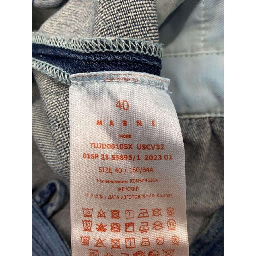 MARNI◆オールインワン/40/デニム/IDG/プリント/TUJD0010SX USCV32 LBB50