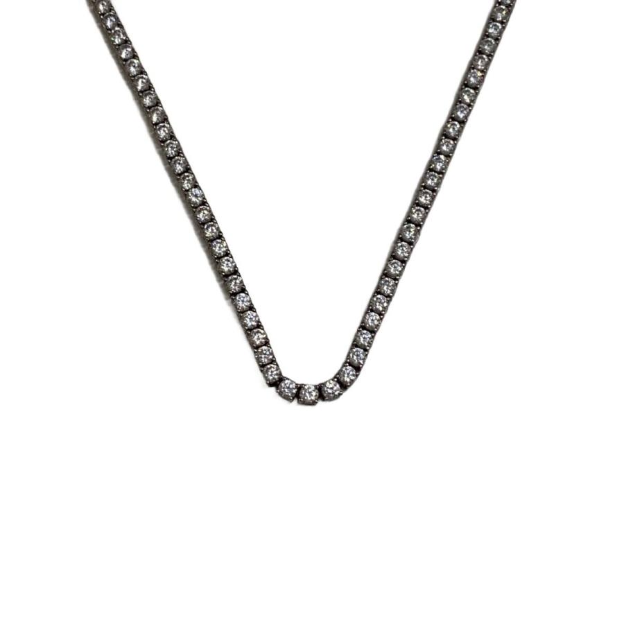 テニスネックレス 3mm 50cm ジルコニア AHNL-D001 箱付き AVALANCHE GOLD&JEWELRY◇ネックレス/SV925/ジルコニア/SLV/トップ無