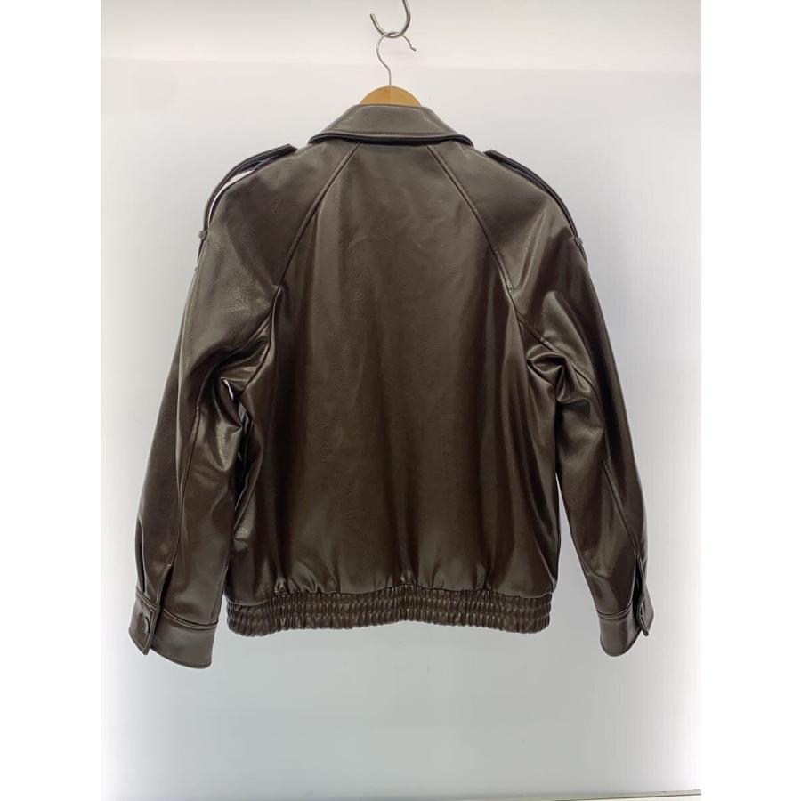 ZARA◇シングルライダースジャケット/XS/フェイクレザー/BRW/4391/759