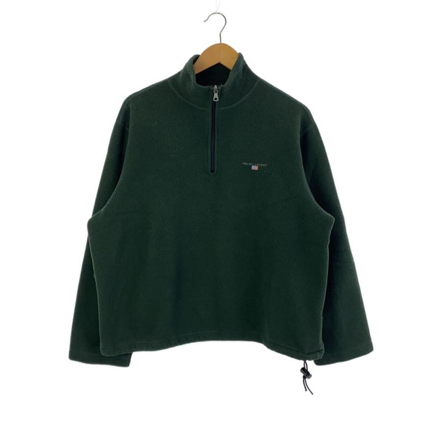 POLO SPORT◇90s/USA製/ハーフジップ/フリースジャケット/L