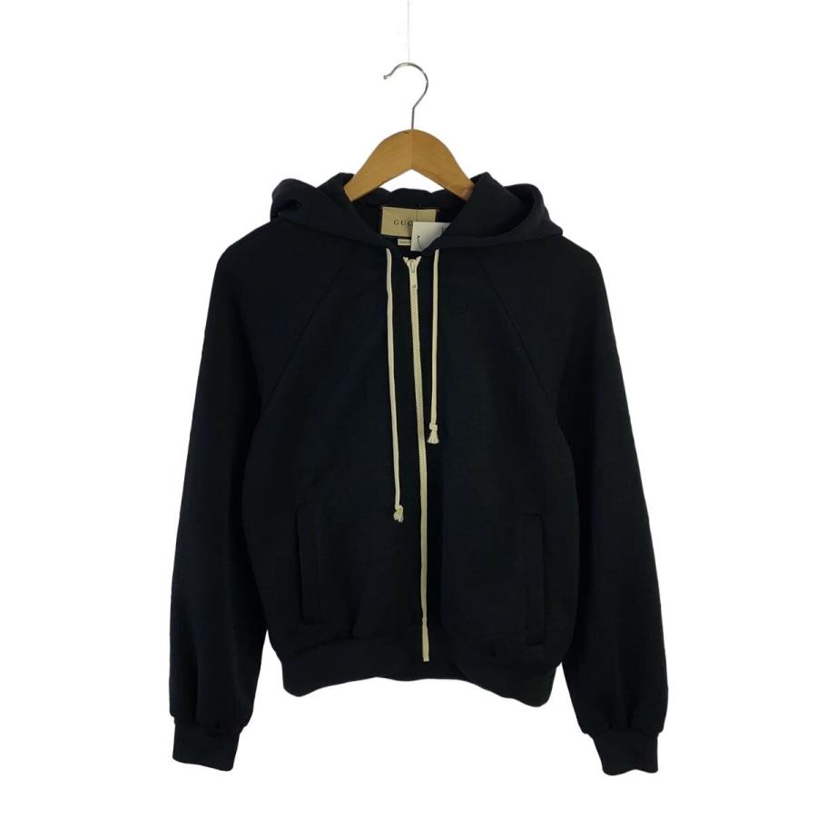GUCCI◇ジップパーカー/XS/ポリエステル/BLK/総柄/661783XJDEM