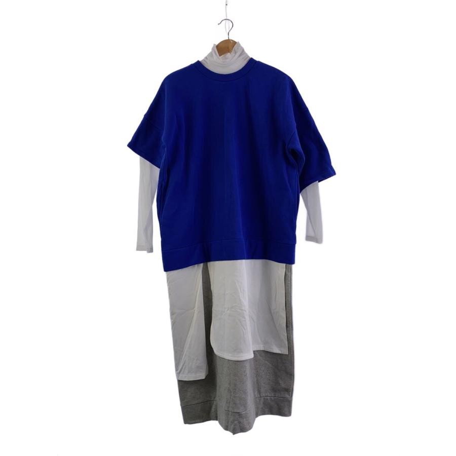 ENFOLD◇長袖ワンピース/--/--/BLU/無地/300FS283-0790 : セカンド