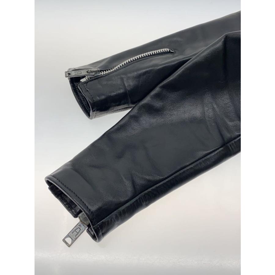 666 Leather Wear◇ダブルライダースジャケット/34/レザー/BLK