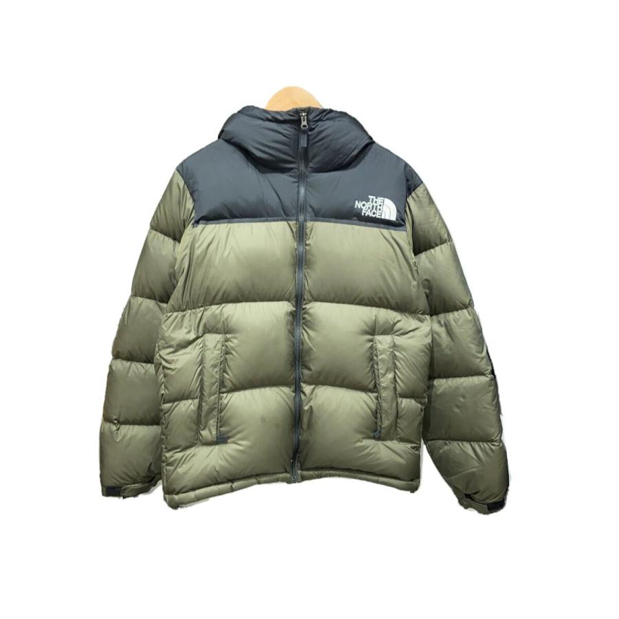 THE NORTH FACE◇NUPTSE HOODIE_ヌプシフーディー/L/ナイロン/カーキ
