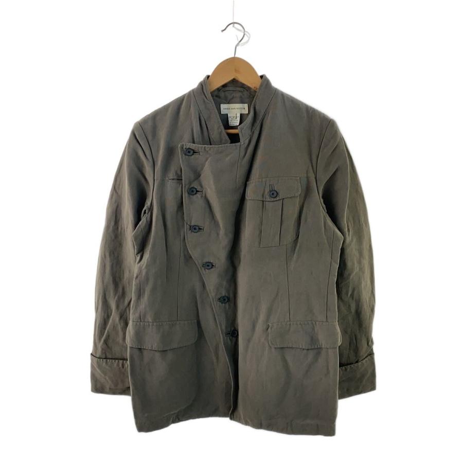 DRIES VAN NOTEN◇ナポレオンジャケット/50/リネン/KHK/3451-1422