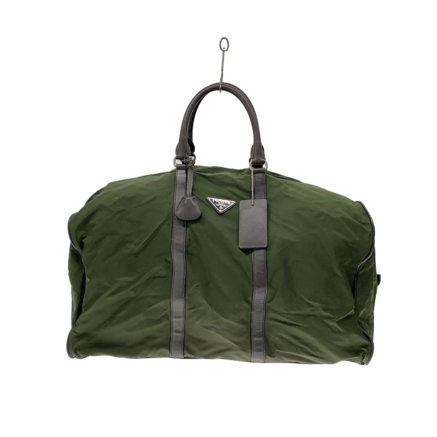 PRADA ボストンバッグ 2way 三角ロゴ テスートナイロン カーキ 希少色 PRADA◇ボストンバッグ/ナイロン/カーキ : セカンドストリートYahoo!店