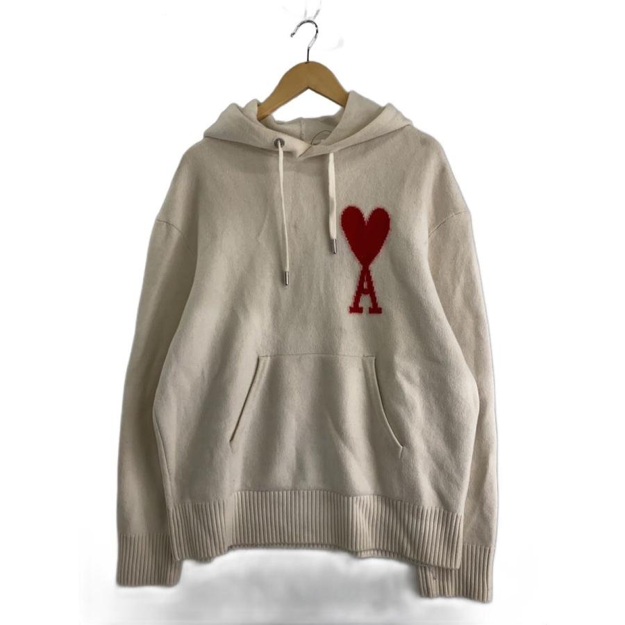 ami alexandre mattiussi◇AMI DE COEUR KNIT HOODIE/パーカー/L