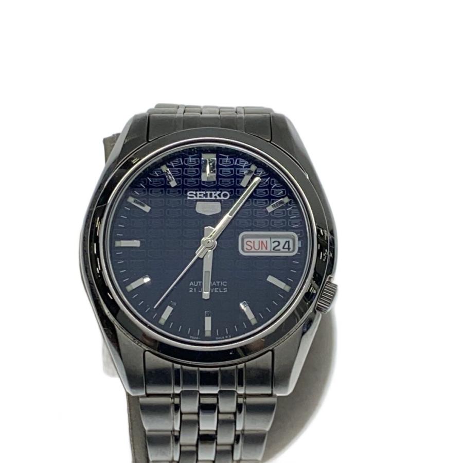 SEIKO◇オートマティック/自動巻腕時計/アナログ/ステンレス/NVY/SLV