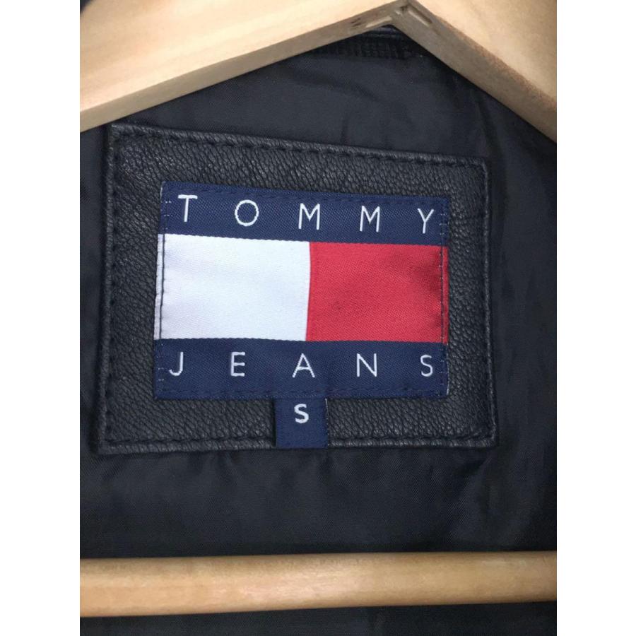 TOMMY JEANS◆スタジャン/S/山羊革/BLK｜ssol-shopping｜03