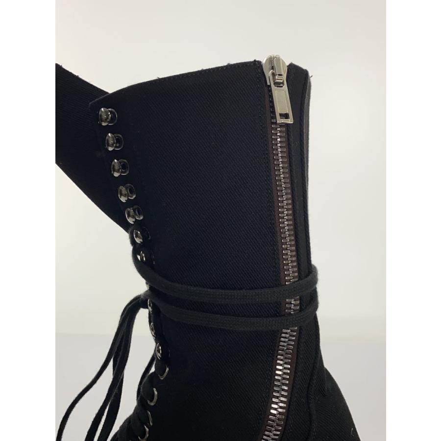 RICK OWENS DRKSHDW◇Army Abstract/ブーツ/42/BLK/キャンバス/45387