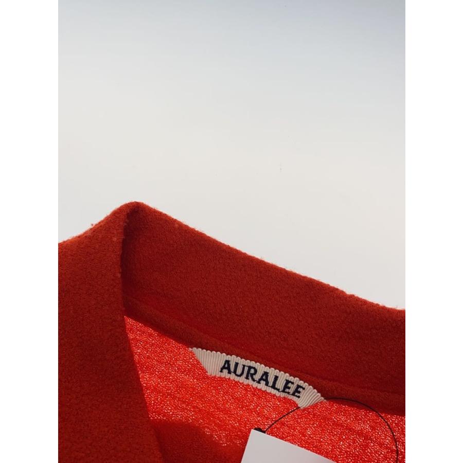 AURALEE◇オーラリー/長袖シャツ/0/ウール/RED : セカンド AURALEE◇オーラリー/長袖シャツ/0/ウール/RED : セカンド