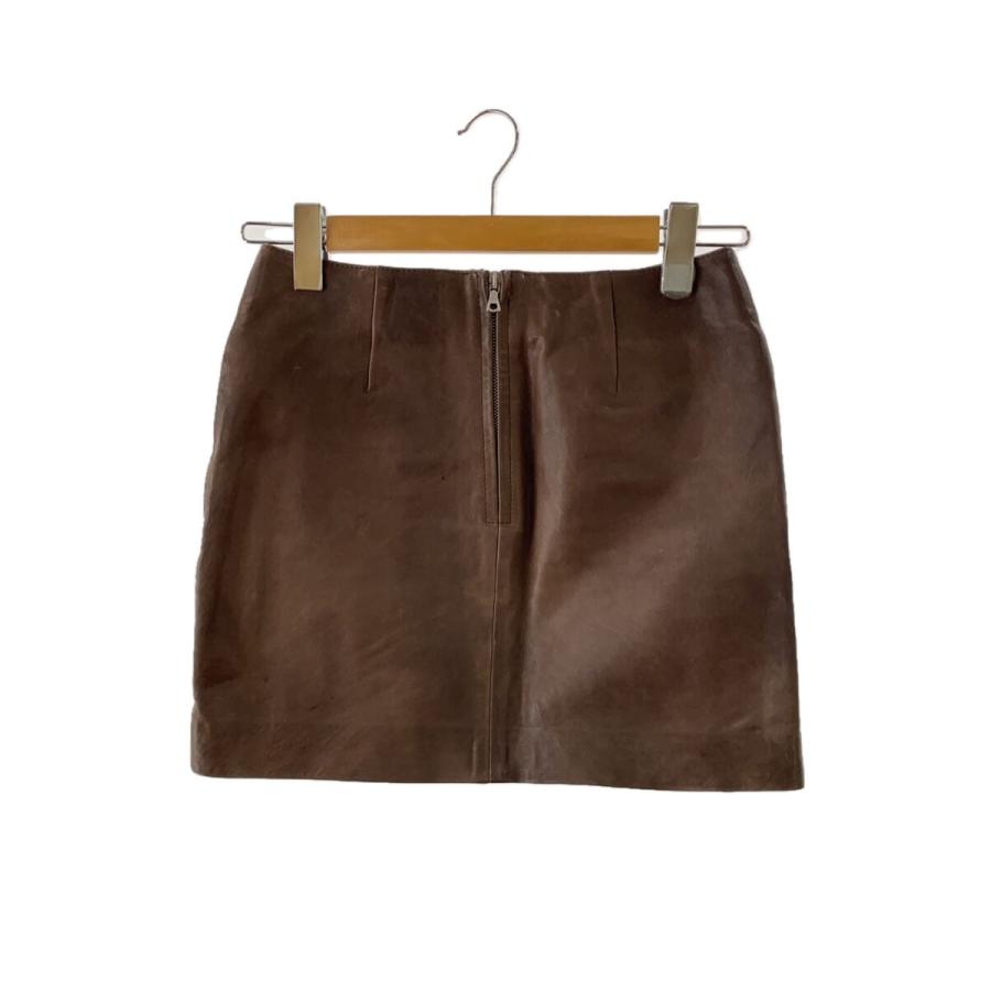 Auralee ミニスカート AURALEE◇HEAVY LAMB LEATHER MINI SKIRT/スカート/0/羊革/BRW