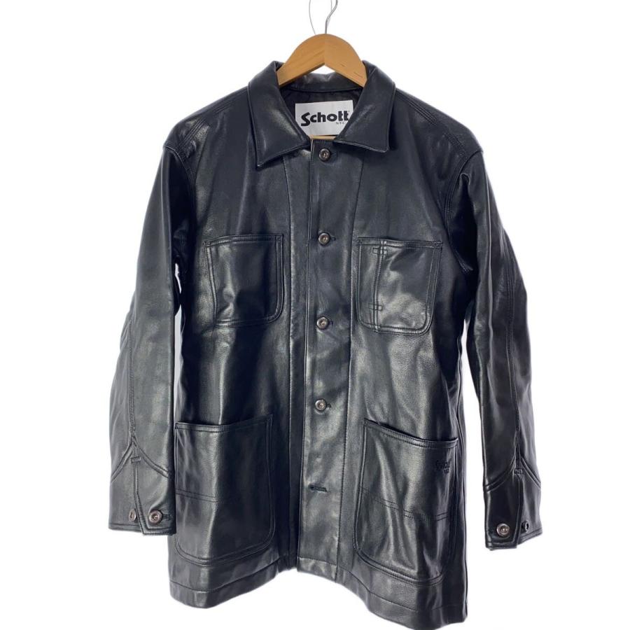 Schott◇レザージャケット・ブルゾン/M/羊革/BLK/3111050// : セカンド