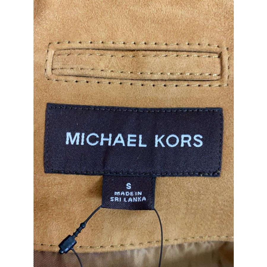 MICHAEL KORS◇レザージャケット・ブルゾン/S/山羊革/CML/無地 