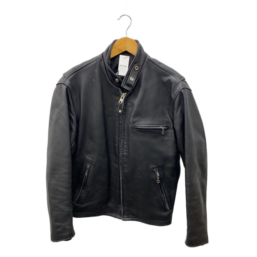 美品‼️schott641P 40インチシングルライダース Schott◇シングルライダースジャケット/40/牛革/BLK/AT641P : セカンド