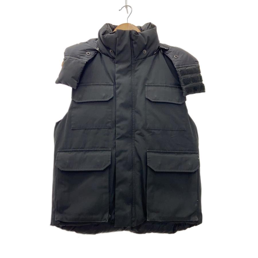 CANADA GOOSE◇ダウンベスト/S/ポリエステル/BLK/無地/68f8490