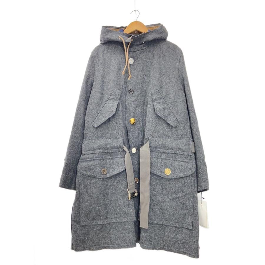 sacai◇コート/3/ウール/GRY/無地/17-01373M : セカンドストリート