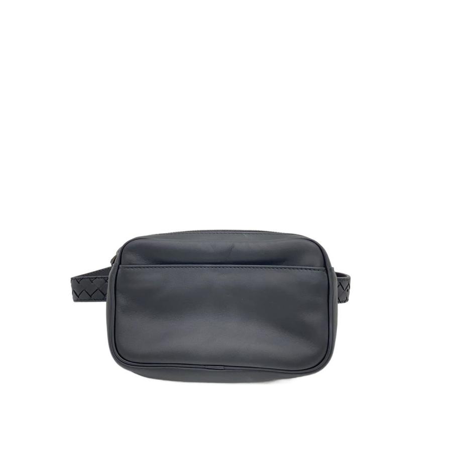 BOTTEGA VENETA◆ショルダーバッグ/レザー/BLK/無地/ｂ07274024a