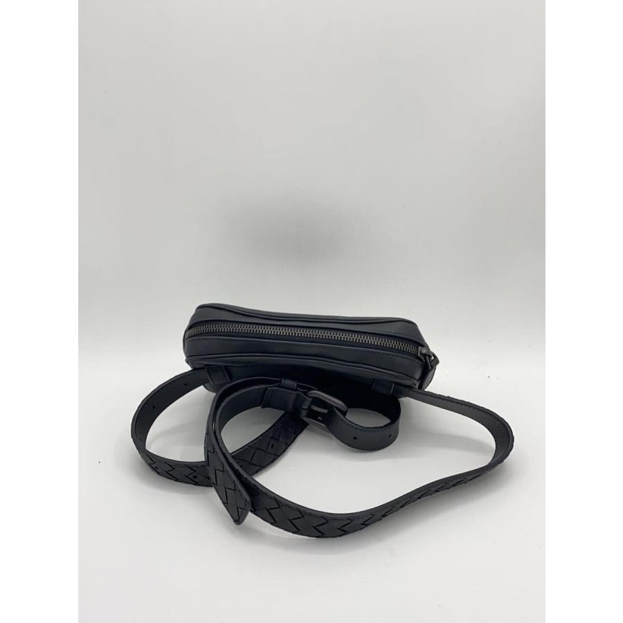 BOTTEGA VENETA◆ショルダーバッグ/レザー/BLK/無地/ｂ07274024aの画像