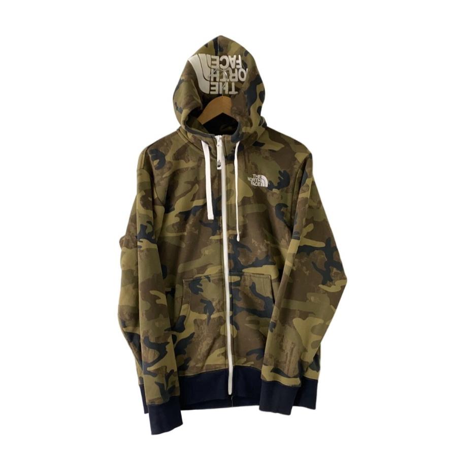 THE NORTH FACE◇ジップパーカー/M/コットン/GRN/カモフラ/NT62131 