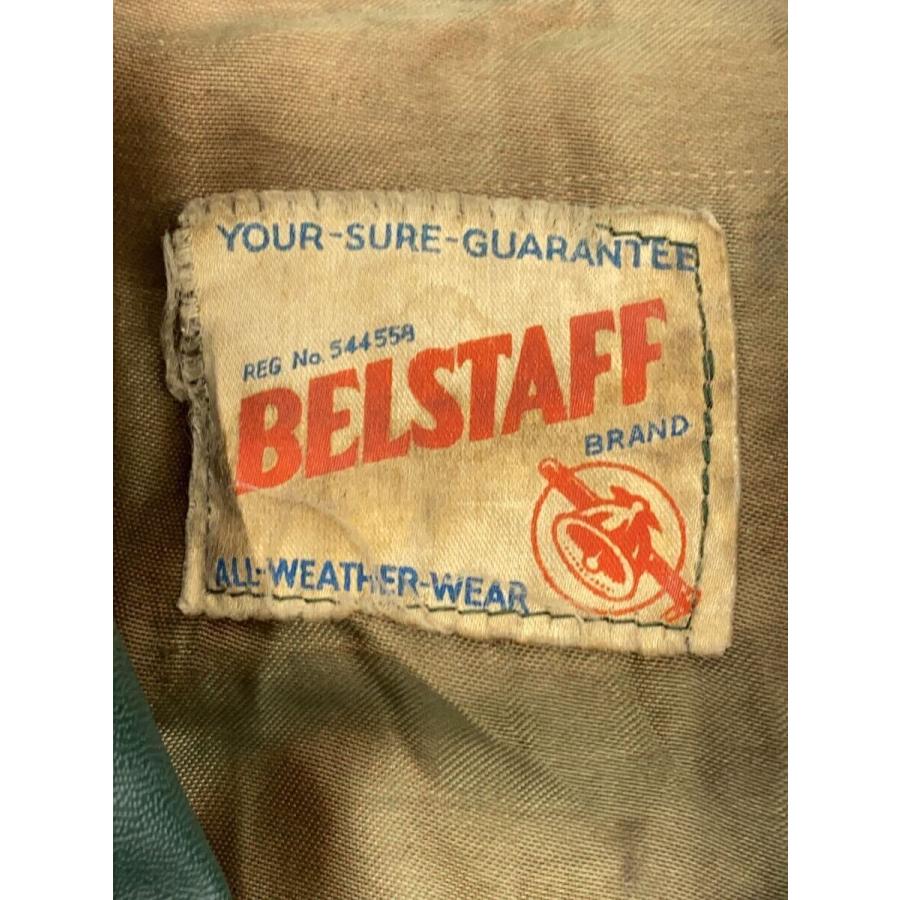 Belstaff◆トレンチコート/--/レザー/GRN/無地/40S/all weather/ラバー_2