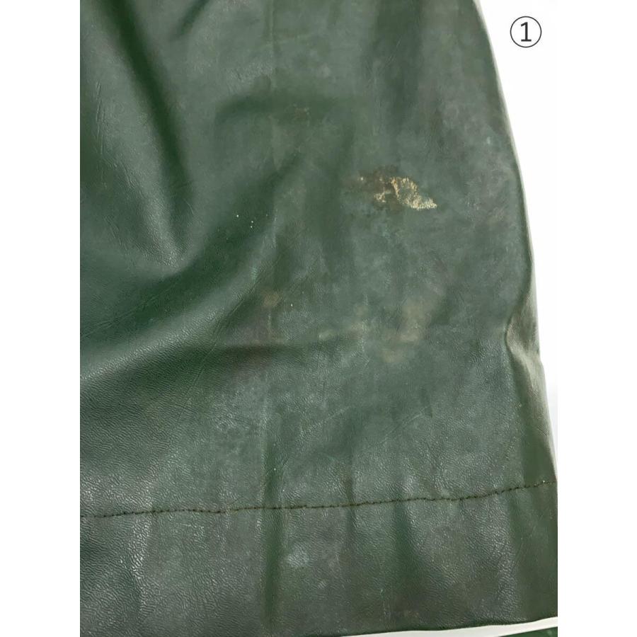 Belstaff◆トレンチコート/--/レザー/GRN/無地/40S/all weather/ラバー_5