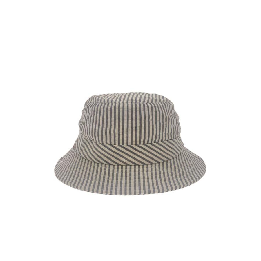 Supreme◇バケットハット/M/コットン/WHT/ストライプ/メンズ