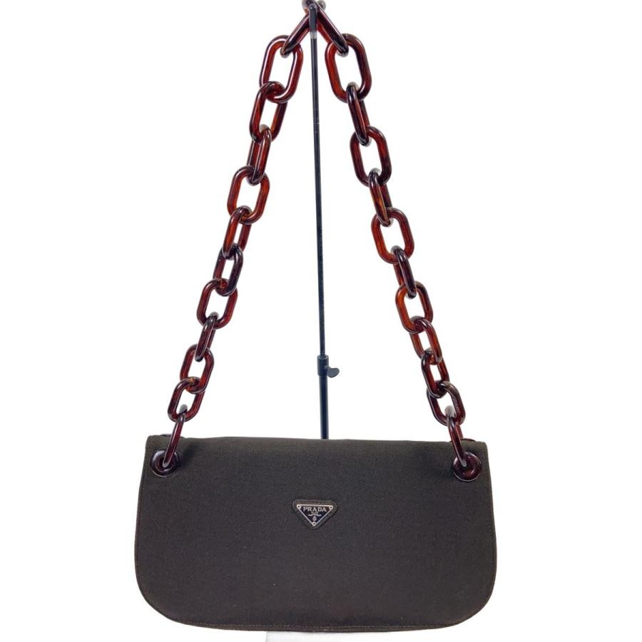 美品　プラダ　プラスチック　チェーン　ショルダーバッグ PRADA◇CHAIN SHOULDERBAG/プラチェーンバッグ/ショルダーバッグ